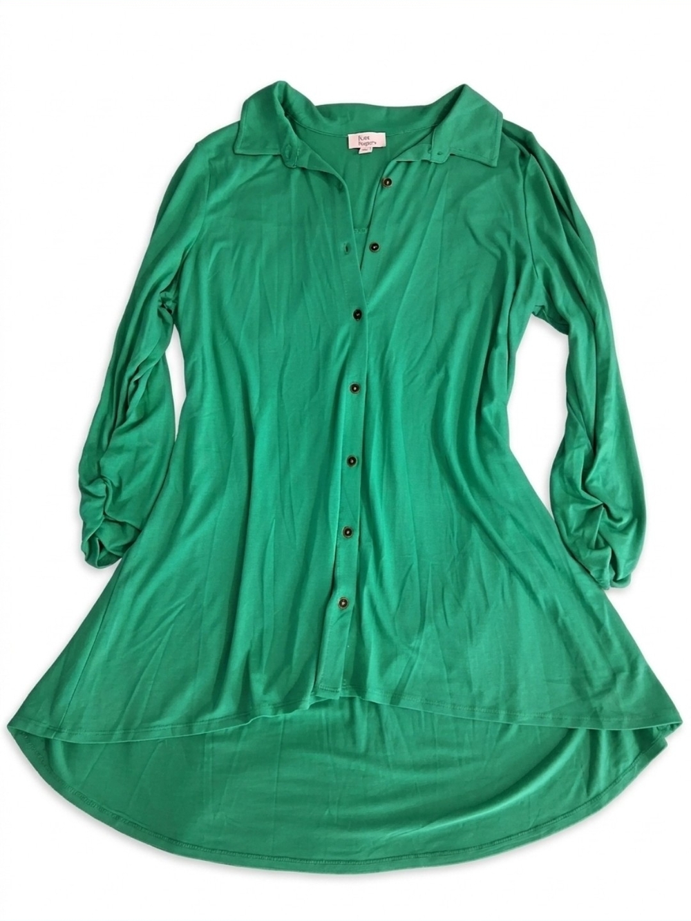Kim Rogers Emerald Green Button-Down Tunic